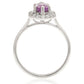 Silberring mit brasilianischem Amethyst und weißem Topas