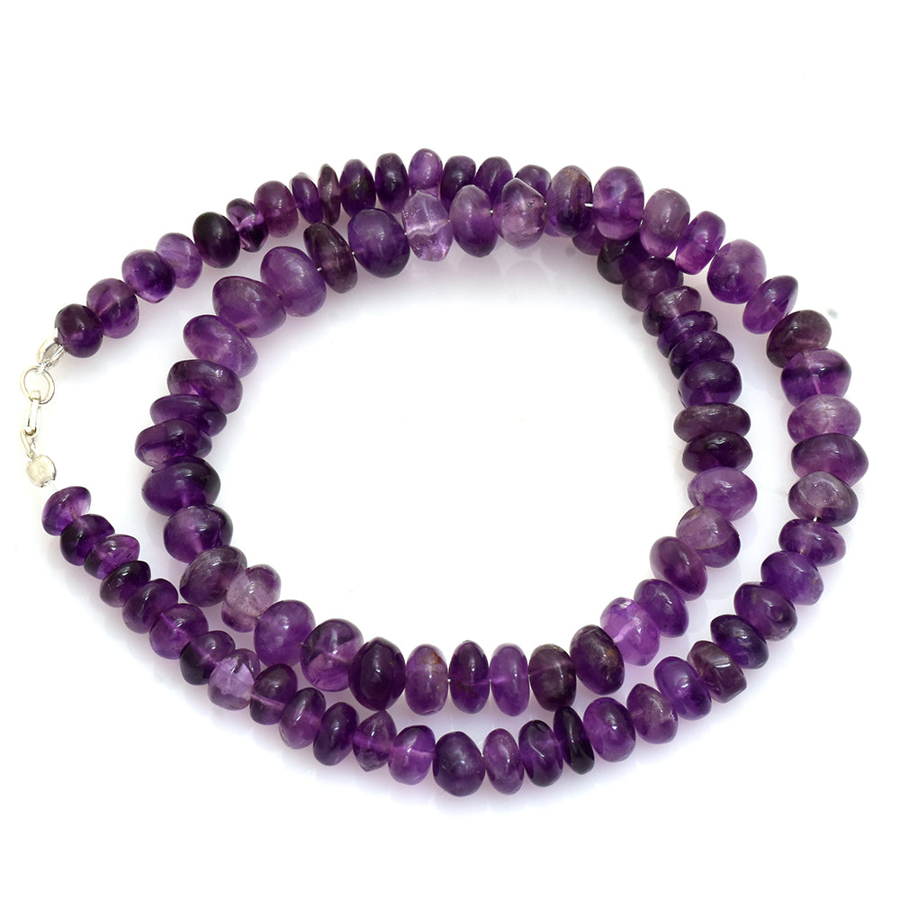 Silberhalskette mit brasilianischem Amethyst