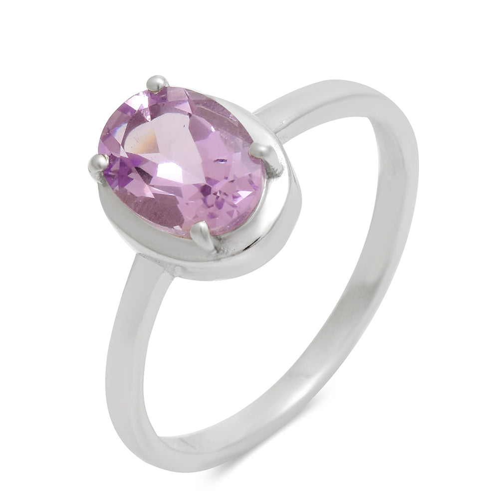 Silberring mit brasilianischem Amethyst 3 