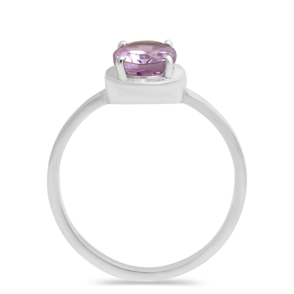 Silberring mit brasilianischem Amethyst 4 
