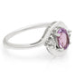 Silberring mit brasilianischem Amethyst und weißem Topas