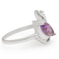 Silberring mit brasilianischem Amethyst und weißem Topas
