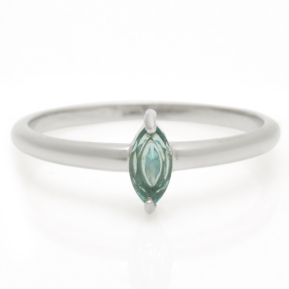 Silberring mit madagassischem blauem Apatit 1 