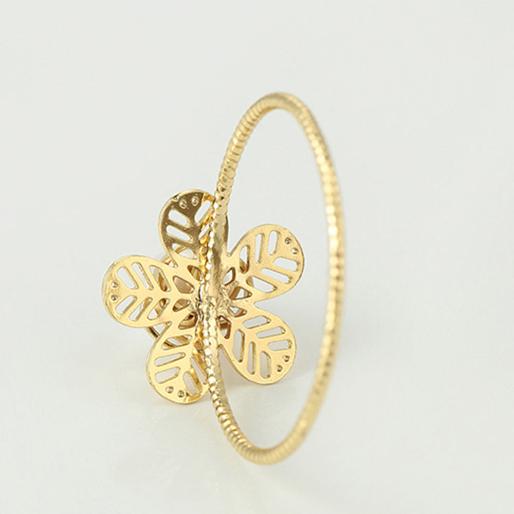Ring aus goldplattierterr Legierung mit Glasperle 6 