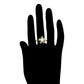 Ring aus goldplattierterr Legierung mit Glasperle