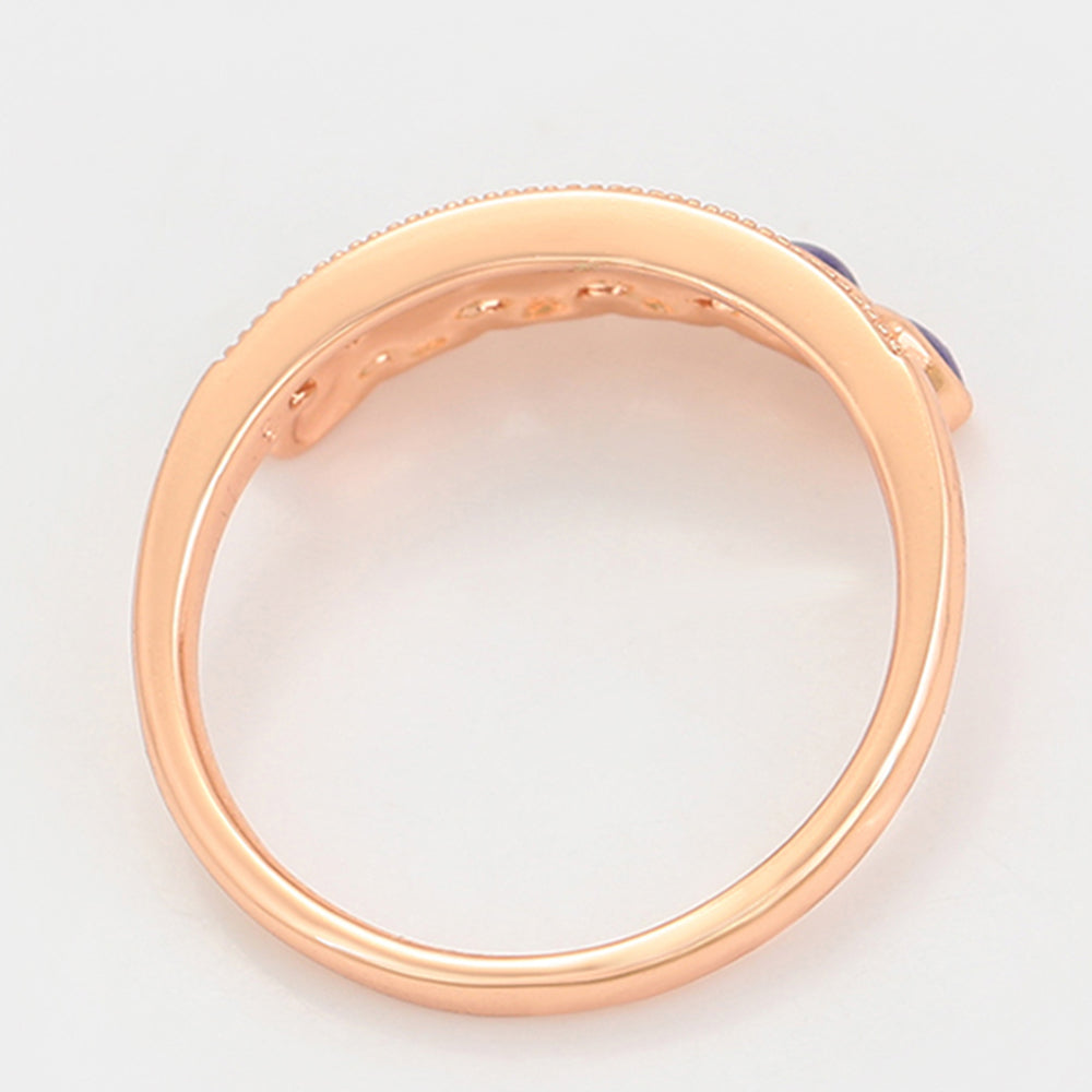 Schmuckgarnitur aus aus goldplattierter Legierung mit purpurfarbenem Emporia® Kristall 8 