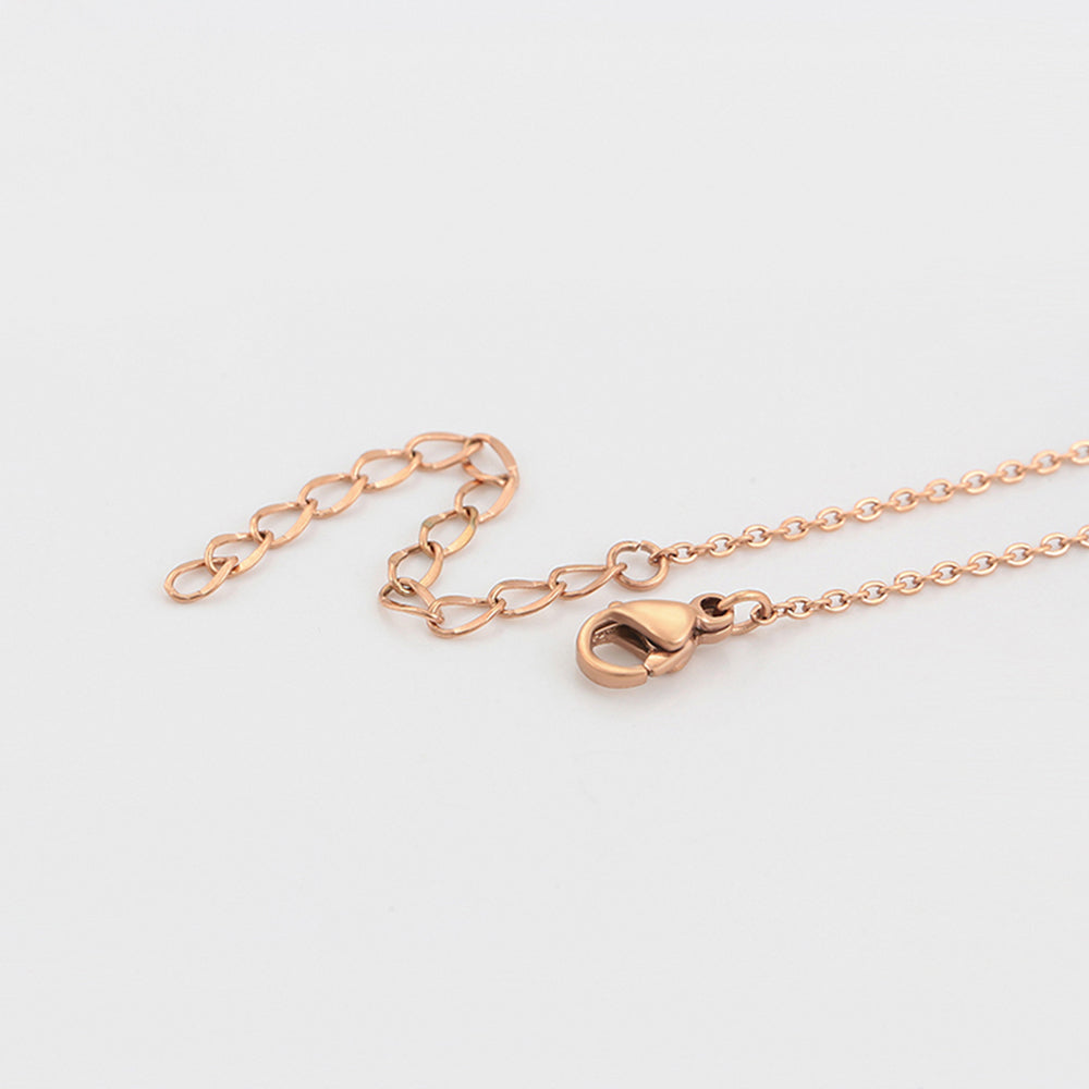 Halskette aus goldplattierter Legierung mit rosafarbenem Emporia® Kristall 7 