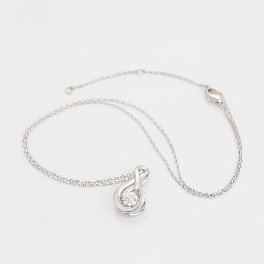 Halskette aus goldplattierter Legierung mit weißem Emporia® Kristall 3 