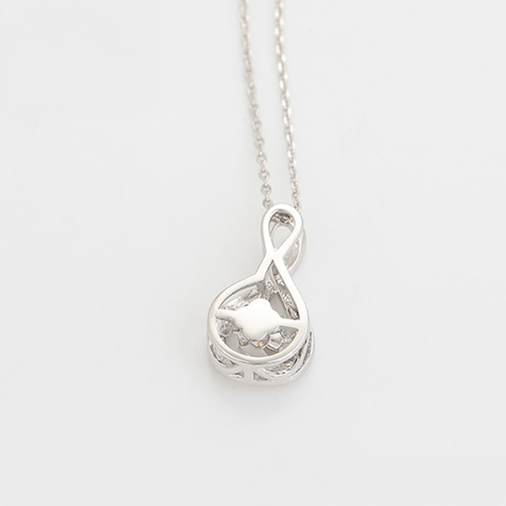 Halskette aus goldplattierter Legierung mit weißem Emporia® Kristall 6 