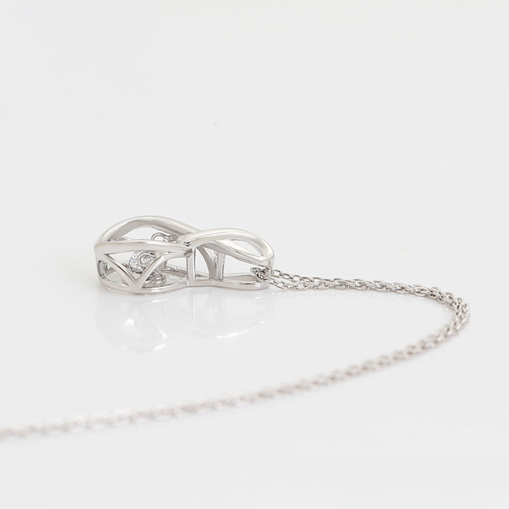 Halskette aus goldplattierter Legierung mit weißem Emporia® Kristall 7 