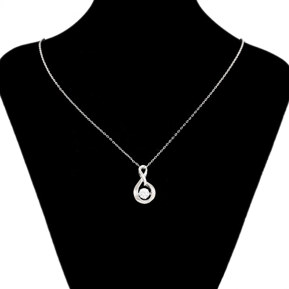 Halskette aus goldplattierter Legierung mit weißem Emporia® Kristall 8 