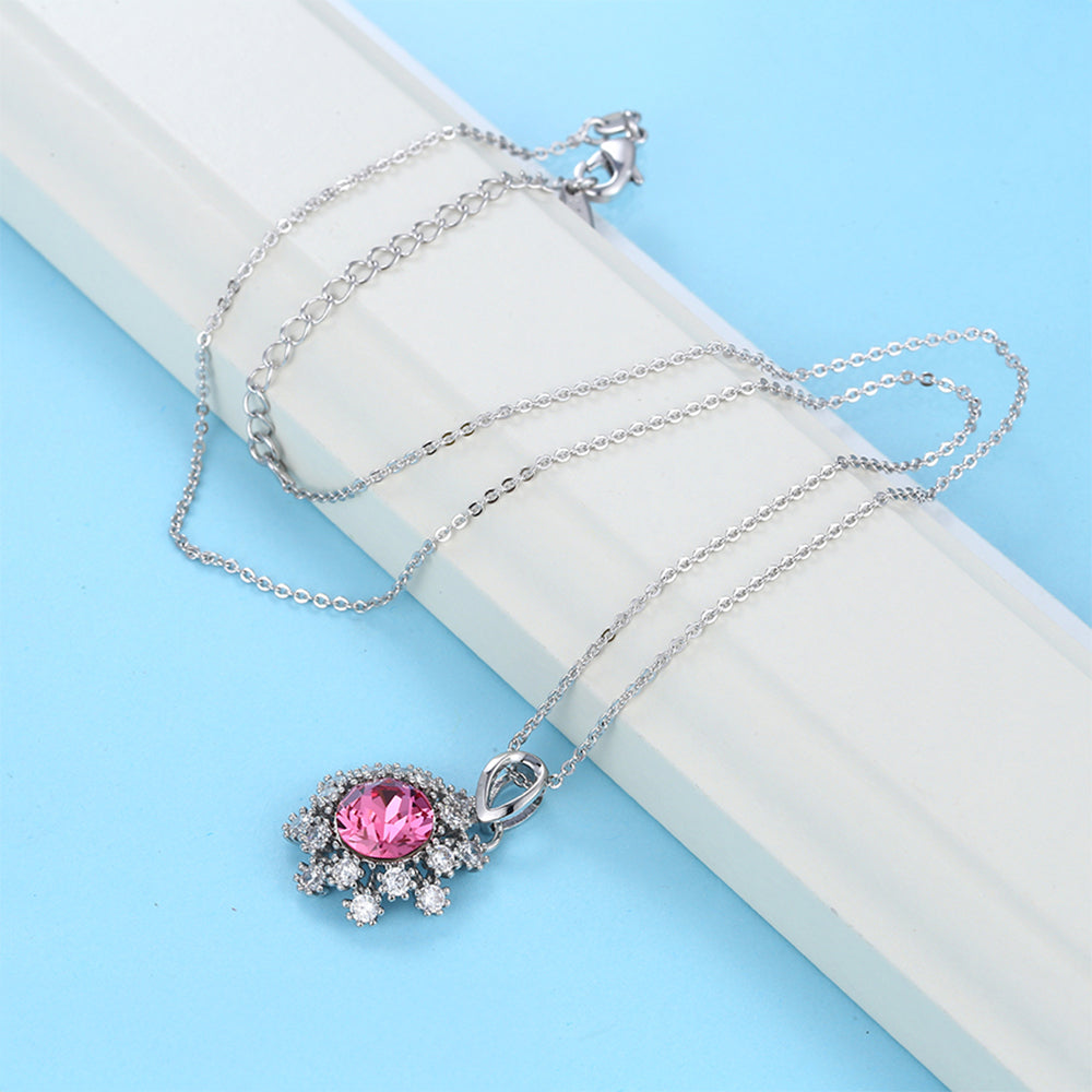 Halskette aus goldplattierter Legierung mit purpurfarbenem Emporia® Kristall 1 