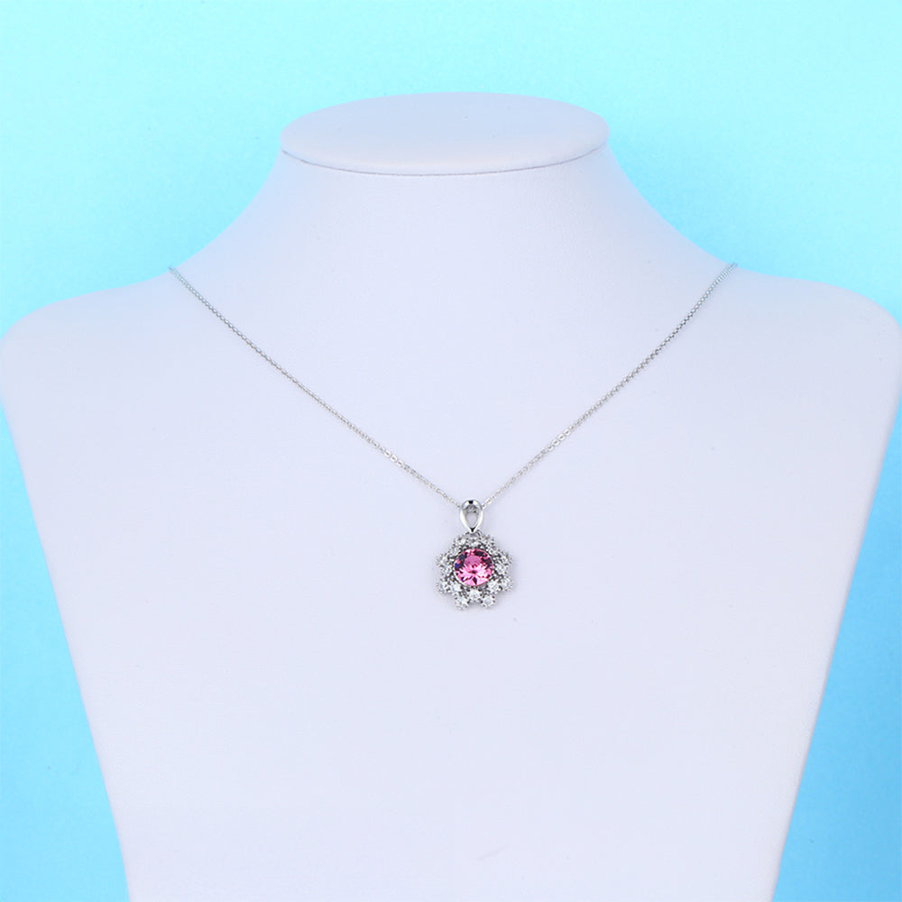 Halskette aus goldplattierter Legierung mit purpurfarbenem Emporia® Kristall 4 