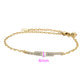 Armband aus goldplattiertesr Legierung mit Glasperle und weißem Emporia® Kristall
