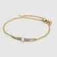 Armband aus goldplattiertesr Legierung mit Glasperle und weißem Emporia® Kristall