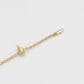 Armband aus goldplattiertesr Legierung mit Glasperle und weißem Emporia® Kristall