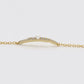Armband aus goldplattiertesr Legierung mit Glasperle und weißem Emporia® Kristall