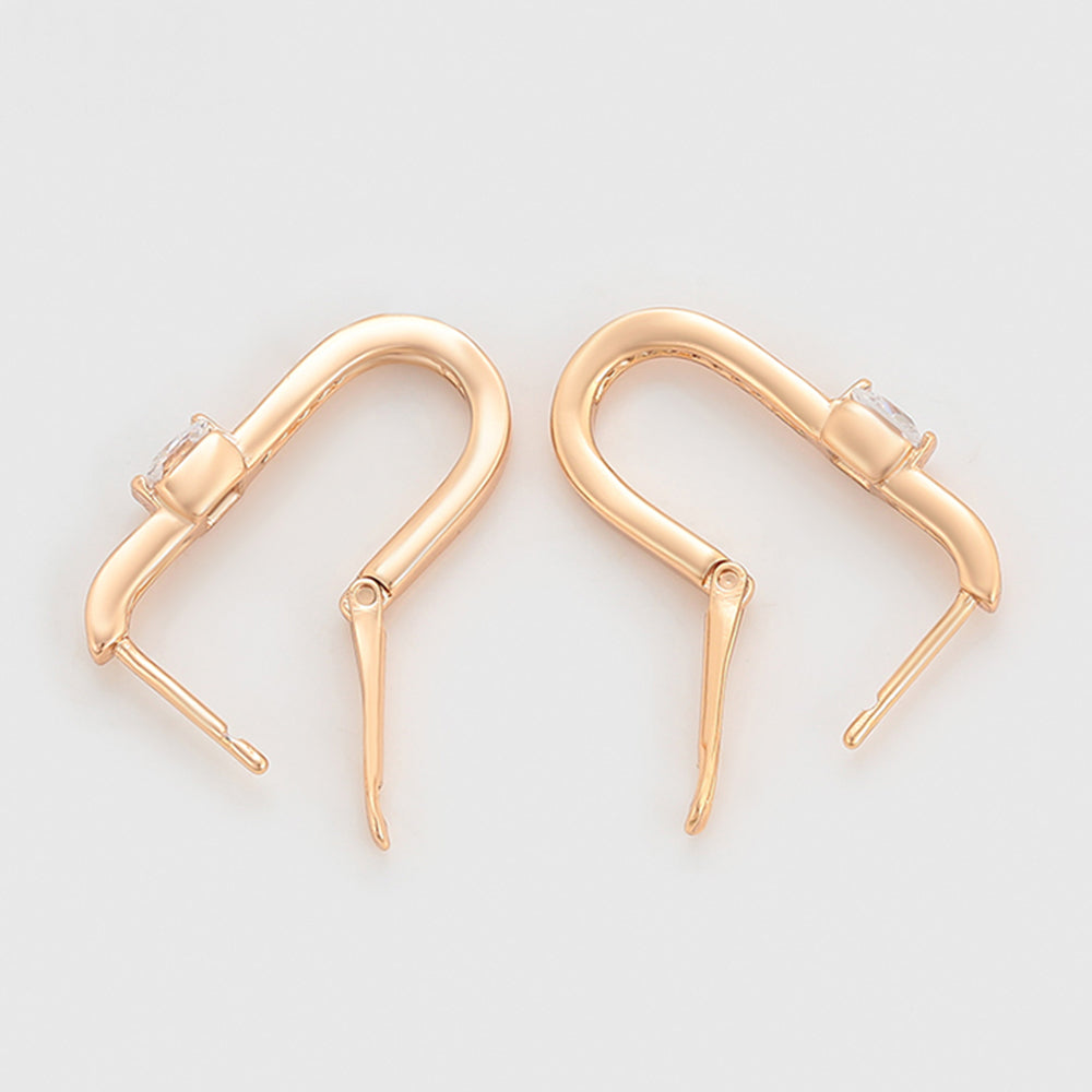 Ohrringe aus goldplattierter Legierung mit weißem Emporia® Kristall 7 