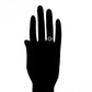 Ring aus goldplattierterr Legierung mit grünem Emporia® Kristall und weißem Emporia® Kristall