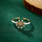Ring aus goldplattierterr Legierung mit weißem Emporia® Kristall und Emaille