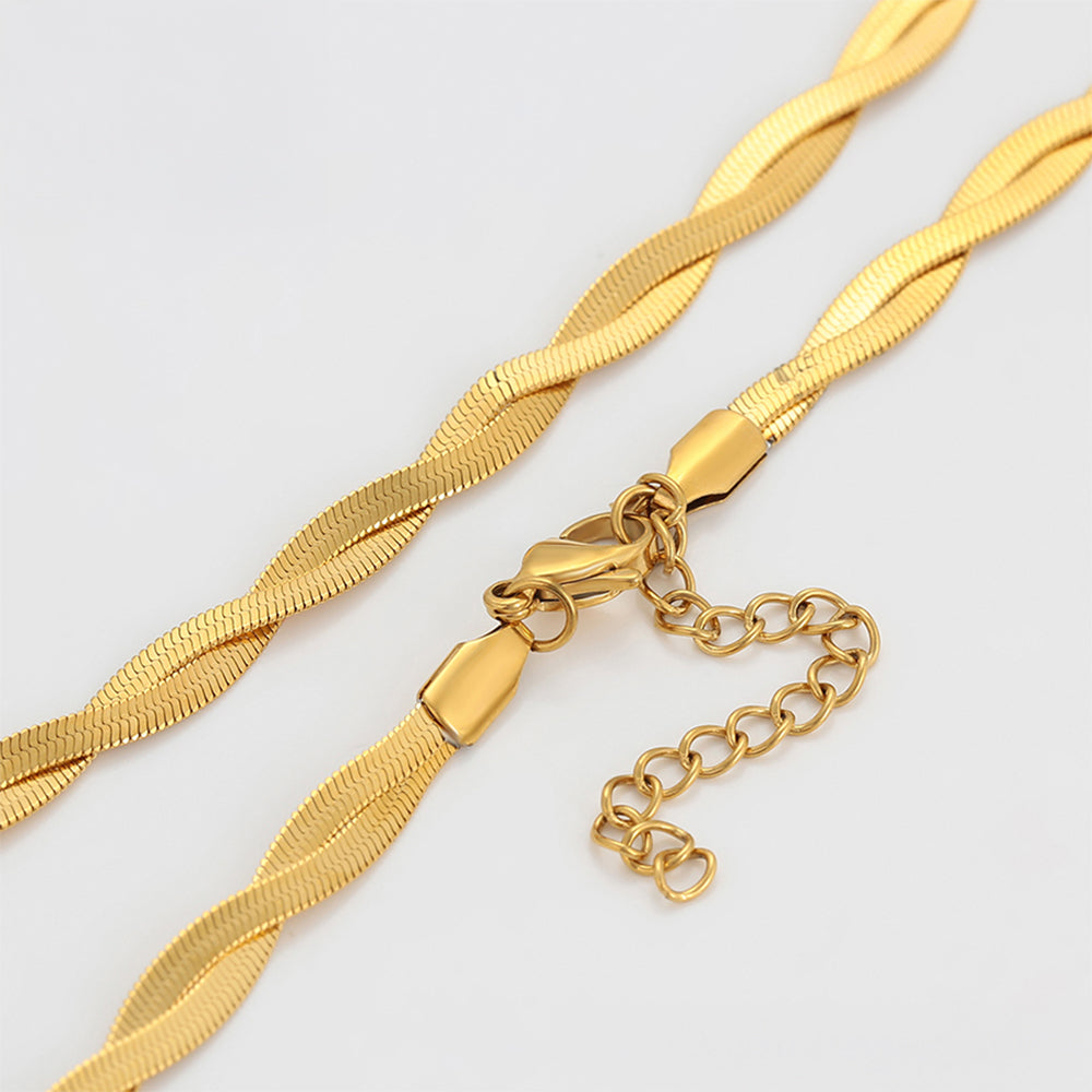Halskette aus goldplattierter Legierung 5 