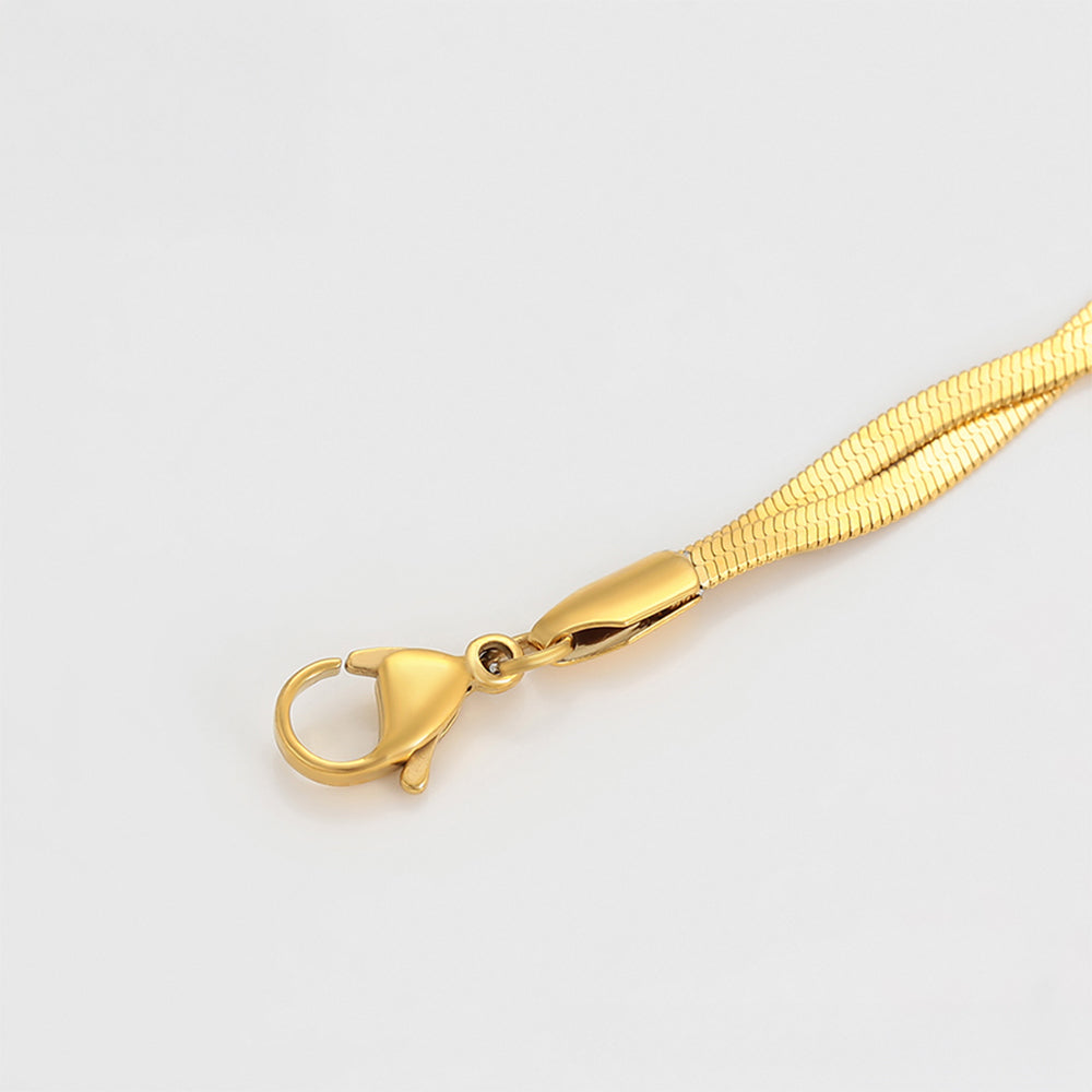 Halskette aus goldplattierter Legierung 9 