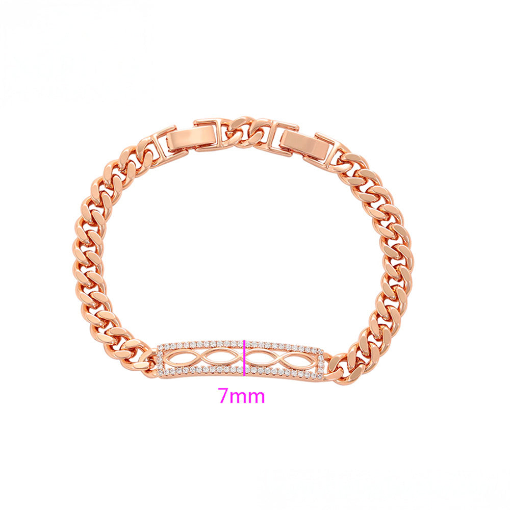 Armband aus goldplattiertesr Legierung mit weißem Emporia® Kristall 3 