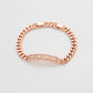 Armband aus goldplattiertesr Legierung mit weißem Emporia® Kristall