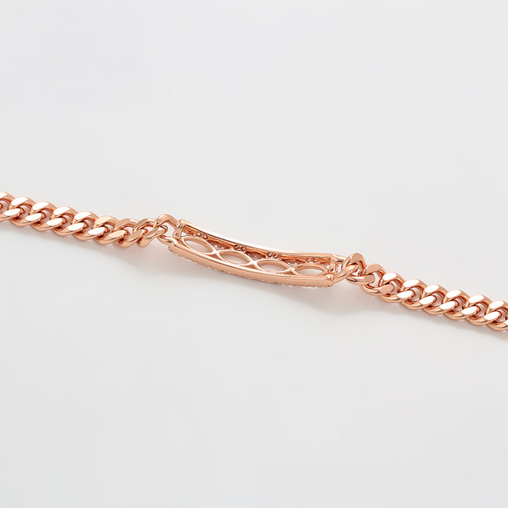 Armband aus goldplattiertesr Legierung mit weißem Emporia® Kristall 8 