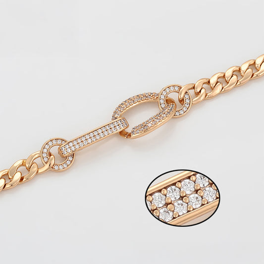 Armband aus goldplattiertesr Legierung mit weißem Emporia® Kristall