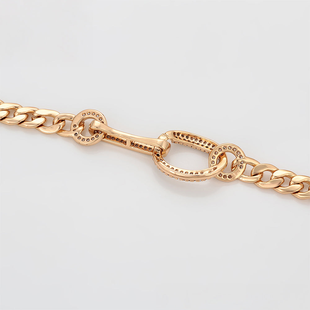 Armband aus goldplattiertesr Legierung mit weißem Emporia® Kristall