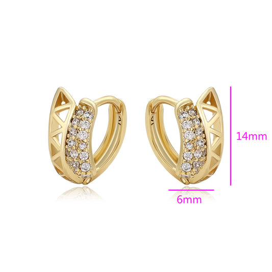 Ohrringe aus goldplattierter Legierung mit weißem Emporia® Kristall