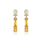 Ohrringe aus goldplattierter Legierung mit gelbem Emporia®-Kristall und weißem Emporia® Kristall
