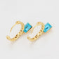 Ohrringe aus goldplattierter Legierung mit blauem Emporia®-Kristall