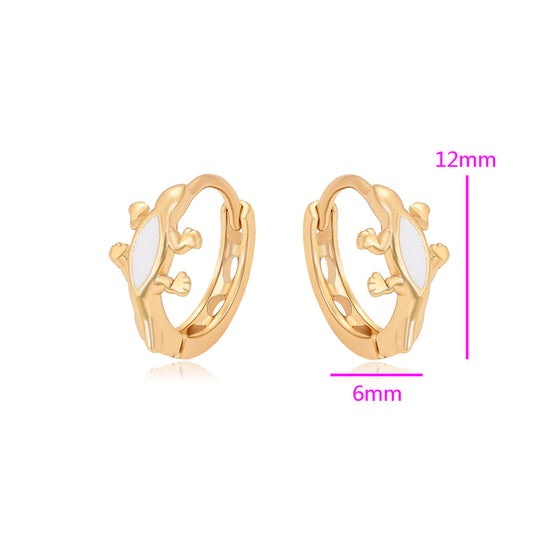 Ohrringe aus goldplattierter Legierung mit weißem Emporia® Kristall
