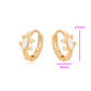 Ohrringe aus goldplattierter Legierung mit weißem Emporia® Kristall