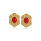 Ohrringe aus goldplattierter Legierung mit rotem Emporia®-Kristall