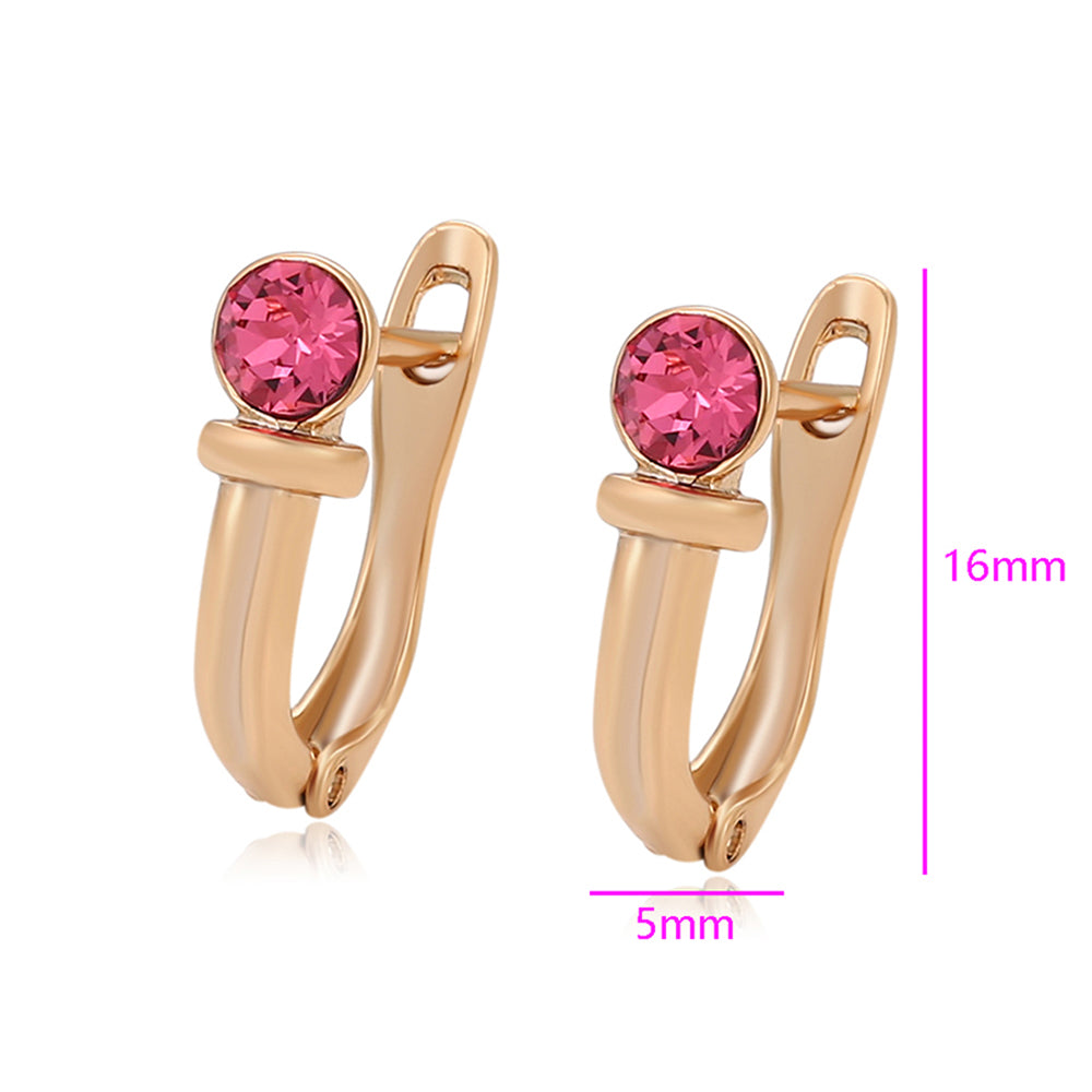Ohrringe aus goldplattierter Legierung mit rosafarbenem Emporia® Kristall 2 