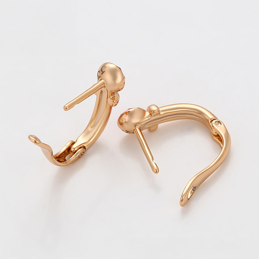 Ohrringe aus goldplattierter Legierung mit rosafarbenem Emporia® Kristall 4 