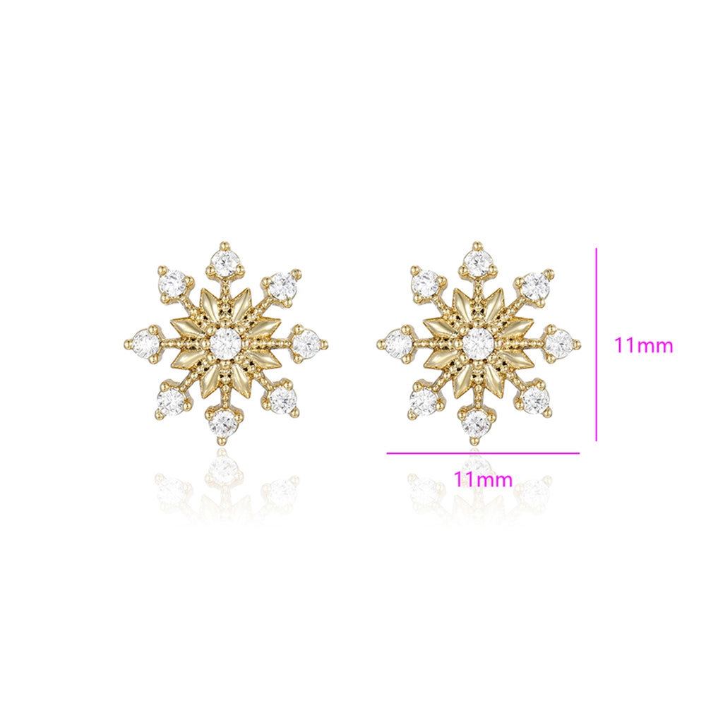 Ohrringe aus goldplattierter Legierung mit weißem Emporia® Kristall 3 