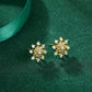 Ohrringe aus goldplattierter Legierung mit weißem Emporia® Kristall