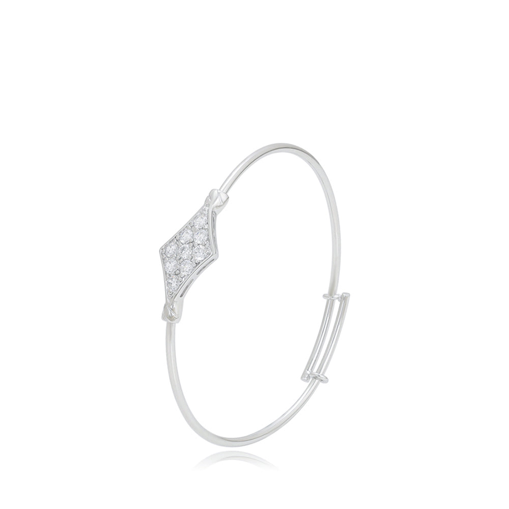 Armband aus goldplattiertesr Legierung mit weißem Emporia® Kristall 1 