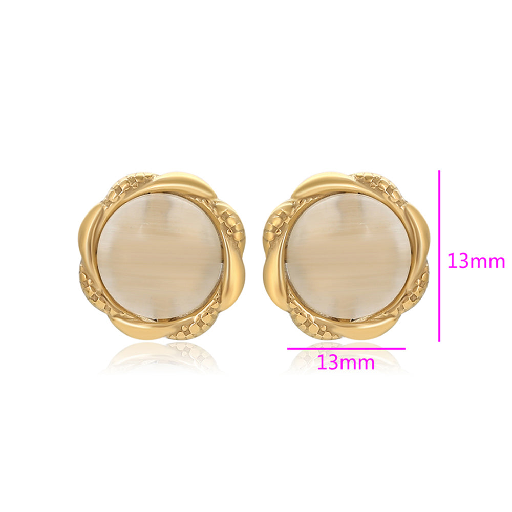 Ohrringe aus goldplattierter Legierung mit weißem Emporia® Kristall 2 