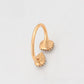Ring aus goldplattierterr Legierung mit blauem Emporia®-Kristall und weißem Emporia® Kristall