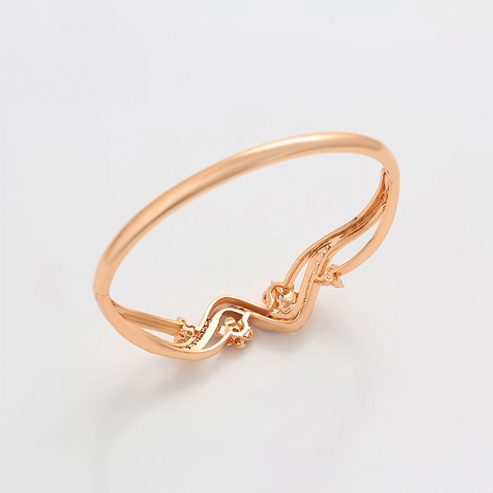 Armband aus goldplattiertesr Legierung mit weißem Emporia® Kristall 5 
