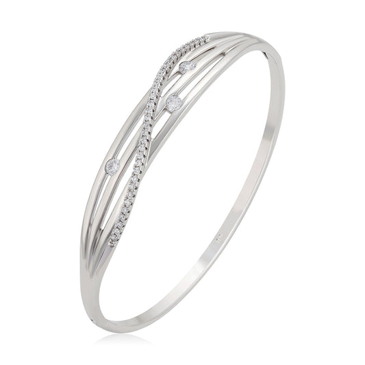Armband aus goldplattiertesr Legierung mit weißem Emporia® Kristall