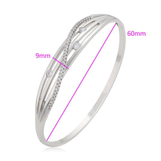 Armband aus goldplattiertesr Legierung mit weißem Emporia® Kristall