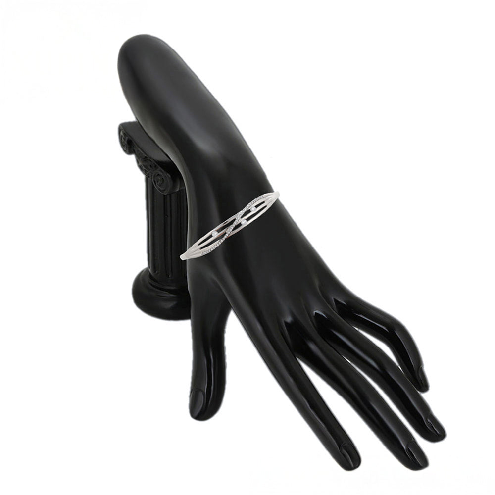 Armband aus goldplattiertesr Legierung mit weißem Emporia® Kristall 8 