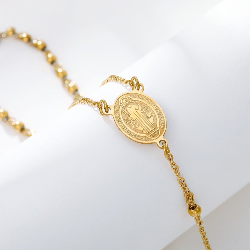 Halskette aus goldplattierter Legierung 4 