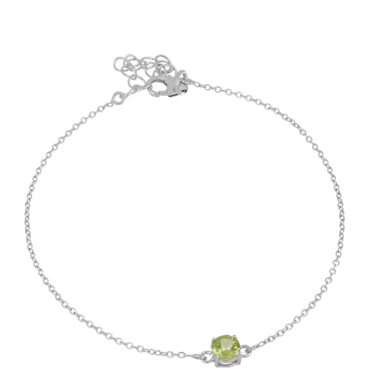 Silberarmband mit Peridot aus Changbai